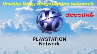 How to create sony playstation network account