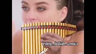 Lana rhoades plays mask off song on an interesting instrument