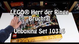 Unboxing LEGO Rivendell  Bruchtal Herr der Ringe Set 10316
