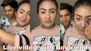 Aashika Bhatia live Video Aashika Gives her Fans A makeup Tutoriallive with Boyfriend Roshgupta