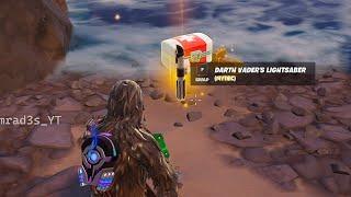 How to get Darth Vaders Lightsaber in Fortnite  - Where to Find Darth Vader in Fortnite Chapter 5