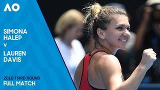 Simona Halep v Lauren Davis Full Match  Australian Open 2018 Third Round