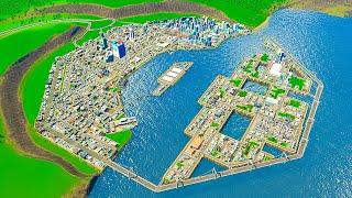 Theyre making a real floating city so I made it in Cities Skylines