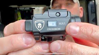 CROSSBOW MA1 RAIL MOUNTED TACTICAL LED FLASHLIGHT + GREEN LASER DOT SIGHT REVIEW