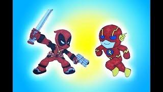 How To Draw Cute Deadpool Vs The Flash