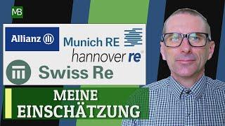 ALLIANZ SE - HANNOVER RE - MUENCHENER RÜCK - SWISS RE - Aktien Vergleich 25.05.2024.
