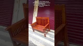 Pure Pure Teak wood sofa manufacturers Chennai Subhashree Furniture #teakwoosofa