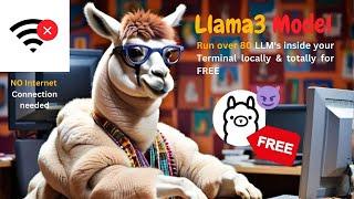 Download and Run Ollama Llama 3 model and more Locally   FREE uncensored LLMs