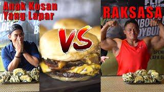 SENGIT Battle Makan FLIP BURGER Lawan BODYBUILDER