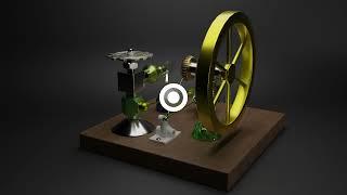 The Stirling Engine  Blender AnimationExcited