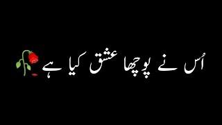 khuda aur mohabbat Status  Sad Urdu Shayari Status Sahibzada waqar urdu poetry  Izhaar e Ishq