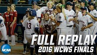 Auburn vs. Oklahoma 2016 Womens College World Series  FULL REPLAY