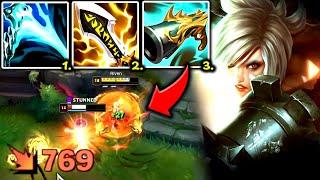 RIVEN TOP BUT 1 AUTO ATTACK = 1000+ DAMAGE FULL CRIT BUILD - S14 Riven TOP Gameplay Guide