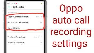 auto call recording settings in oppo phone  oppo call recording settings