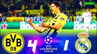 Borussia Dortmund 4-1 Real Madrid - 201213 - Lewandowski Scores 4 Goals - Extended Highlights - FHD