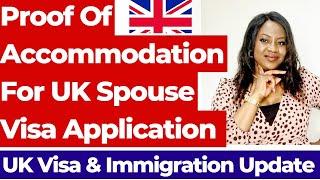 Proof Of Accommodation For UK Spouse Visa Application 