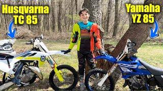 KTM Husqvarna TC 85 vs Yamaha YZ 85  2-Stroke Dirt Bike SHOOTOUT