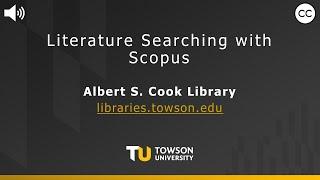 Literature Searching with Scopus