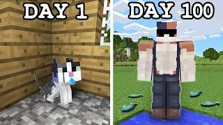 I Survived 100 DAYS as a CAT in Minecraft