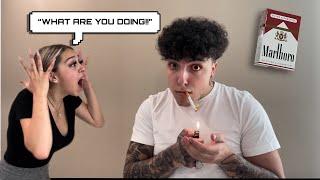 I Smoked a CIGARETTE in front of my Girlfriend... *BAD IDEA*