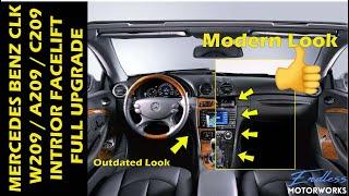 How to Retrofit Upgraded Facelift Interior in Pre-Facelift Mercedes CLK W209  C209  W203 Part 1