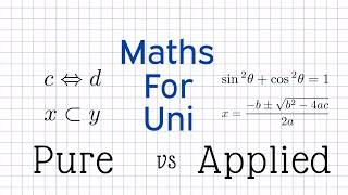 Pure vs Applied Maths  MathsForUni