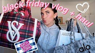 BLACK FRIDAY SHOPPING VLOG + HAUL victorias secret alo aritzia