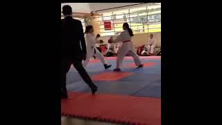 Karate girls face kick #ko #martialarts #karate #taekwondo #combatsport #headkick #facekick