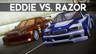 NFS Most Wanted - Nissan Skyline R34 Eddie vs. BMW M3 GTR Razor