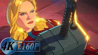 Thor vs. Captain Marvel the Party-Pooper Fight Scene No BGM  What If...?