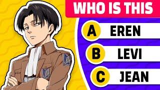 Attack On Titan Quiz  Guess the attack on titan characters