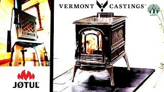 Jotul 602 against Vermont Castings Aspen - burn test comparison