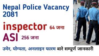 nepal police vacancy 2081  nepal police asi vacancy  gk iq loksewa plus