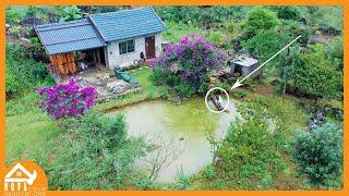 Leaving the City  A Poor Man Renovates an Abandoned Tiny House by the River  Cleaning Makeover