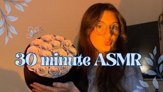 ASMR Blue triggers🩵 rambles tapping scratching finger tapping