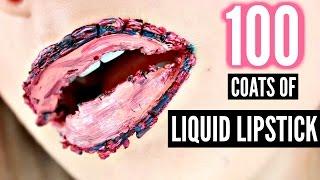 100 Layers of Liquid Lipstick SO WEIRD