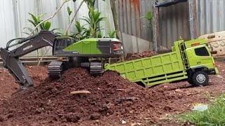 rc dump truck hino muat tanah galian