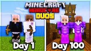 We Survived 100 Days In DUO Hardcore Minecraft... And Heres What Happened