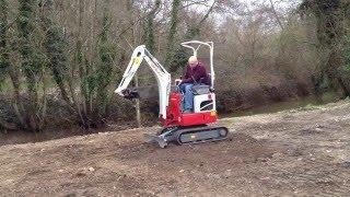 First Try Of The New Takeuchi TB210R Mini Excavator.