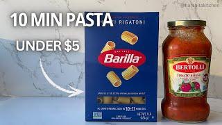 2 Ingredients Tomato Pasta under $5 - Using Store Bought Tomato Sauce