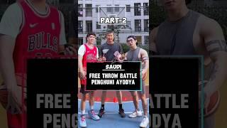 Part-2 Saudi dapet Rp100.000 karena menang three point battle #basketball #challenge