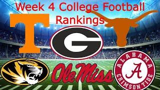 My Week 4 College Football Rankings  Updated Playoff Predictions