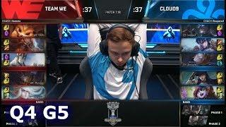 Team WE vs Cloud 9  Game 5 Quarter Finals S7 LoL Worlds 2017  WE vs C9 G5