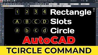 TCIRCLE Command in AutoCAD  Enclose Text With Circle Slots Rectangles in Autocad  CAD CAREER