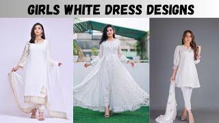 Latest Beautiful White Dress Designs  White Color ke Suits  White Suit Designs 