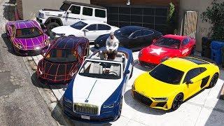 GTA 5 - Stealing Luxury Youtubers Cars with Franklin Real Life Cars #08