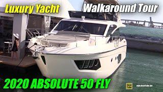 2020 Absolute 50 Fly Luxury Yacht - Walkaround Tour - 2020 Miami Yacht Show