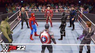 I Put All Avengers in Battle Royale Match - WWE 2K22 PS5 4K HDR