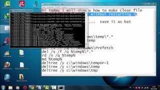 How to make Clean.bat file and make PC faster without restarting it