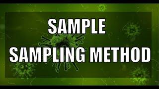 Sample  Sampling methods